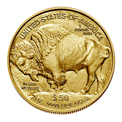 A picture of a 1oz Gold United States Buffalo (2023)